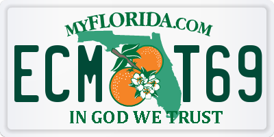 FL license plate ECMT69
