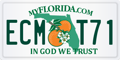 FL license plate ECMT71
