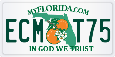 FL license plate ECMT75