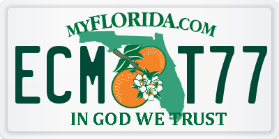 FL license plate ECMT77