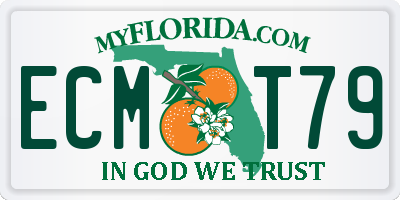 FL license plate ECMT79