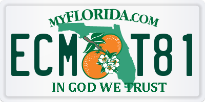 FL license plate ECMT81
