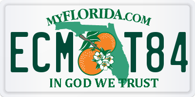 FL license plate ECMT84