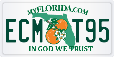 FL license plate ECMT95