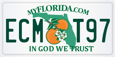 FL license plate ECMT97