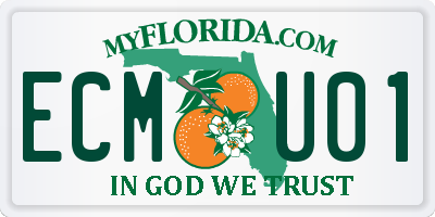 FL license plate ECMU01
