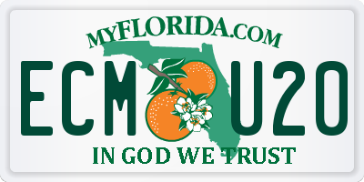 FL license plate ECMU20