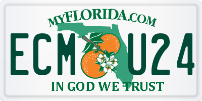 FL license plate ECMU24
