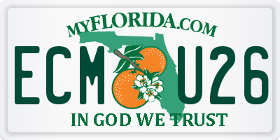 FL license plate ECMU26