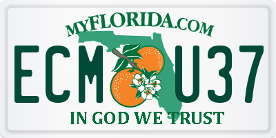 FL license plate ECMU37