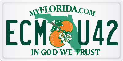 FL license plate ECMU42