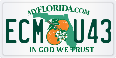 FL license plate ECMU43