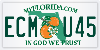 FL license plate ECMU45