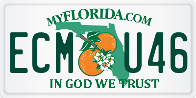 FL license plate ECMU46