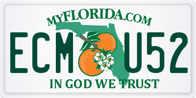 FL license plate ECMU52