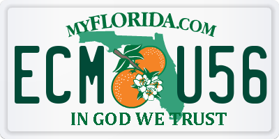FL license plate ECMU56