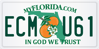 FL license plate ECMU61