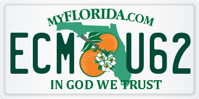 FL license plate ECMU62