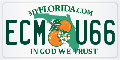 FL license plate ECMU66