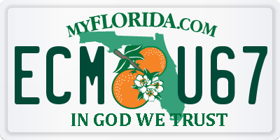 FL license plate ECMU67