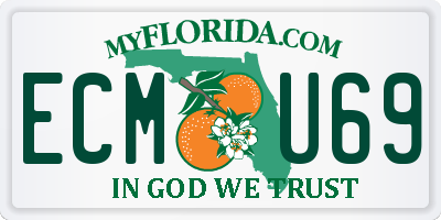 FL license plate ECMU69