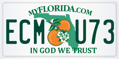FL license plate ECMU73