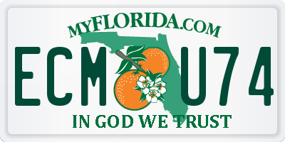 FL license plate ECMU74