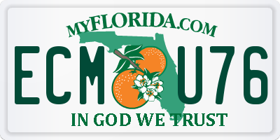FL license plate ECMU76