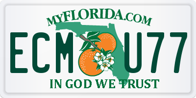FL license plate ECMU77