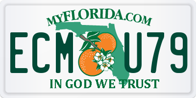 FL license plate ECMU79