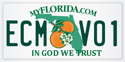 FL license plate ECMV01