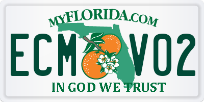 FL license plate ECMV02