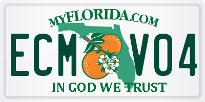 FL license plate ECMV04