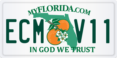 FL license plate ECMV11