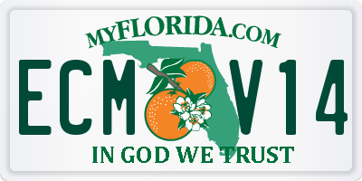 FL license plate ECMV14