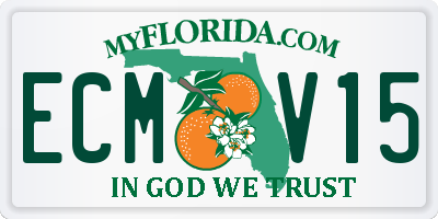 FL license plate ECMV15