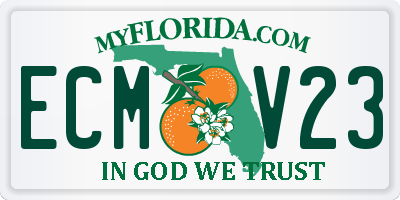 FL license plate ECMV23