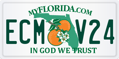 FL license plate ECMV24