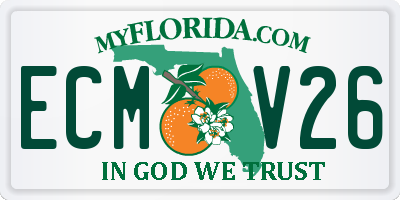 FL license plate ECMV26
