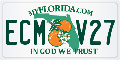 FL license plate ECMV27