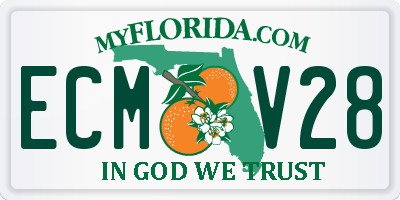 FL license plate ECMV28
