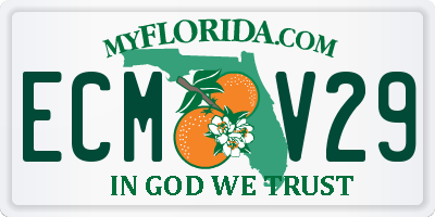 FL license plate ECMV29