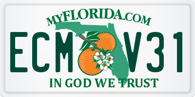 FL license plate ECMV31