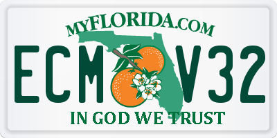 FL license plate ECMV32