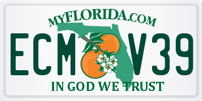 FL license plate ECMV39