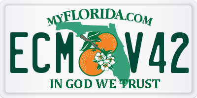 FL license plate ECMV42