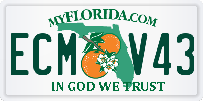 FL license plate ECMV43