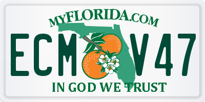 FL license plate ECMV47