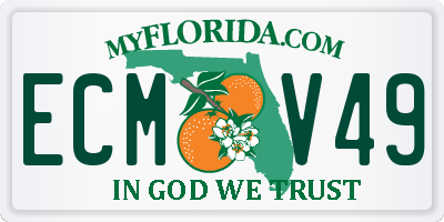FL license plate ECMV49