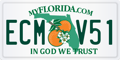 FL license plate ECMV51